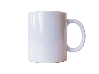 white ceramic mug on a white background