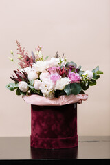 bouquet of pink roses