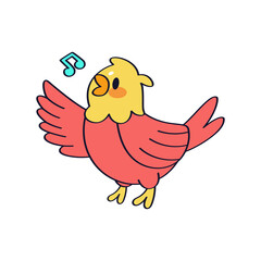 Isolated cute and colored bird Vector illustration