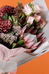 bouquet of roses and flowers