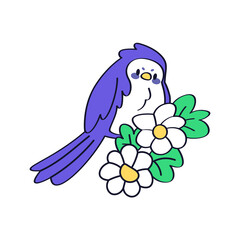 Isolated cute and colored bird Vector illustration