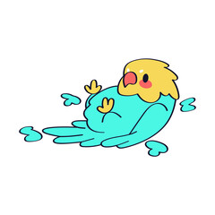 Isolated cute and colored bird Vector illustration