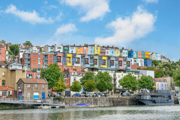 Looking across the floating harbour to clifton