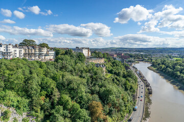 ooking across the Avon Gorge in Bristol from the Clifton Suspension Bridge