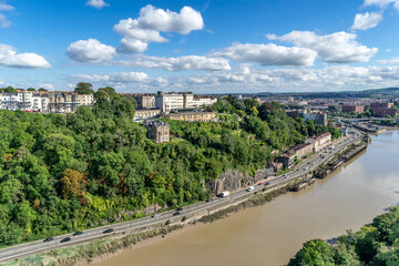 Looking across the Avon Gorge in Bristol from the Clifton Suspension Bridge