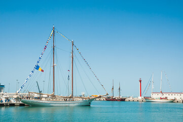 sailboats in the port