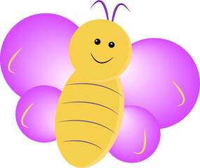 butterfly with pink wings vector insect
