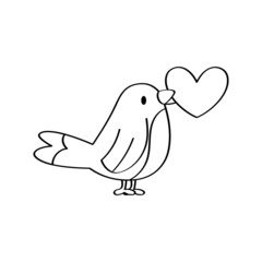 Isolated cute and colored bird Vector illustration