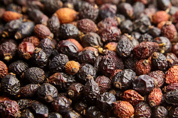 Dried rose hips herbal tea