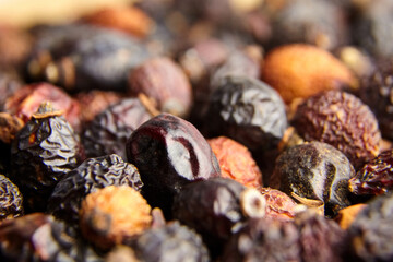 Dried rose hips herbal tea