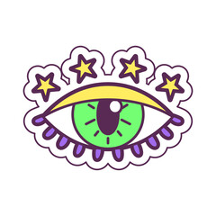 Isolated cute halloween spooky eye icon Vector illustration