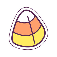 Isolated cute halloween autumn leaf icon Vector illustration