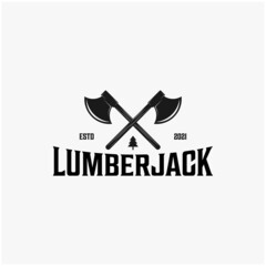 vintage lumberjack logo design inspirations