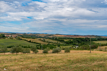 Fototapeta na wymiar Landscape of the Tuscany Region near Siena, Italy