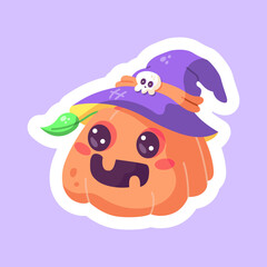 Isolated cute halloween pumpkin icon Vector illustration