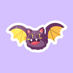 Isolated cute halloween bat icon Vector illustration