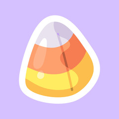 Isolated cute halloween autumn leaf icon Vector illustration