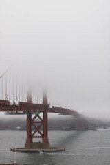 golden gate bridge in fog california bridge in the morning cloudy bridge building san francisco