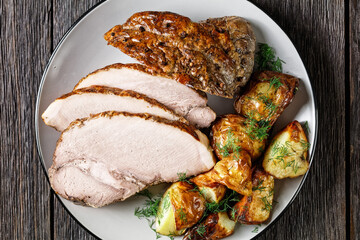 Bohemian pork roast with potatoes, pork shoulder