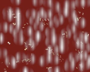 Paper texture, light lines and multicolored circles on red background.