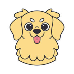 Isolated cute avatar of a dog breed Vector illustration