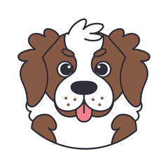 Isolated cute avatar of a saint bernand dog breed Vector illustration