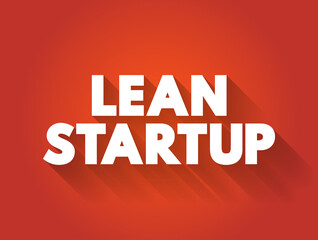 Lean startup text quote, concept background