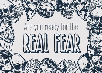 Halloween vintage composition