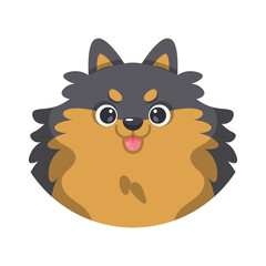Isolated cute avatar of a dog breed Vector illustration