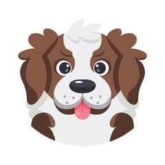 Isolated cute avatar of a saint bernand dog breed Vector illustration