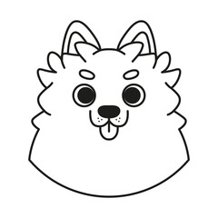 Isolated cute avatar of an alaskan malamute dog breed Vector illustration