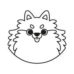 Isolated cute avatar of a dog breed Vector illustration