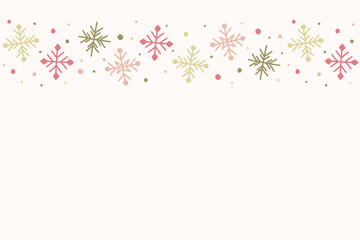 Obraz na płótnie Canvas Christmas background with hand drawn snowflakes. Vector