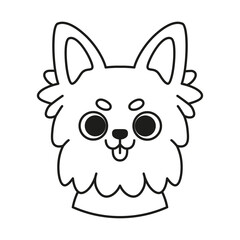 Isolated cute avatar of a terrier dog breed Vector illustration