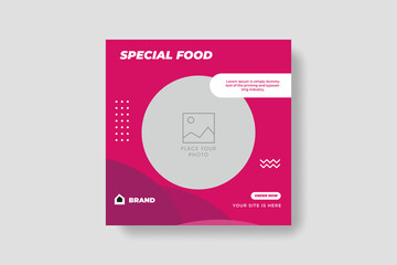 Special offer post social media food banner

