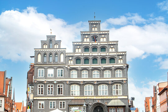 Chamber of Trade and Industry (in german Industrie- und Handelskammer) at the  Platz am Sande in Luneburg (in german L&uuml;neburg) Lower Saxony (in german Niedersachsen) Germany