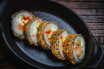 Sushi- delicious asian. Fastfood- restaurant concept