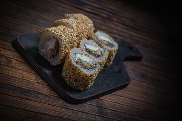 Sushi- delicious asian. Fastfood- restaurant concept