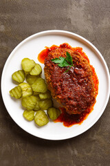 Nashville style hot chicken with pickle