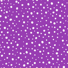 Purple seamless pattern with white dots