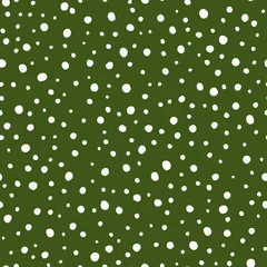 Cercles muraux Vert Modèle sans couture vert à pois blancs