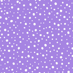 Purple seamless pattern with white dots