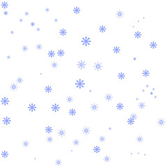 blue snowflakes diidle handdraw vector template illustration