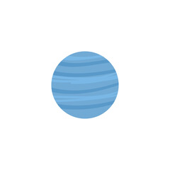 Cartoon icon or symbol of space planet or moon flat vector illustration isolated.