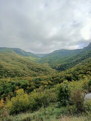 Naklejka premium landscape in the mountains