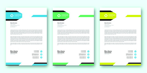 Modern business letterhead template