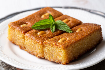 Turkish Dessert Sambali or Damascus Dessert (Sam Tatlisi)