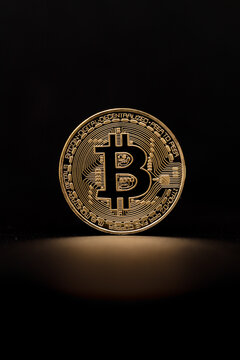 Bitcoin on black