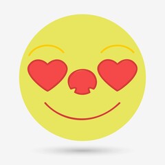 Smile icon isolated object. Vector illustration.