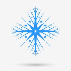 Snowflake icon isolated object. Vector illustration.